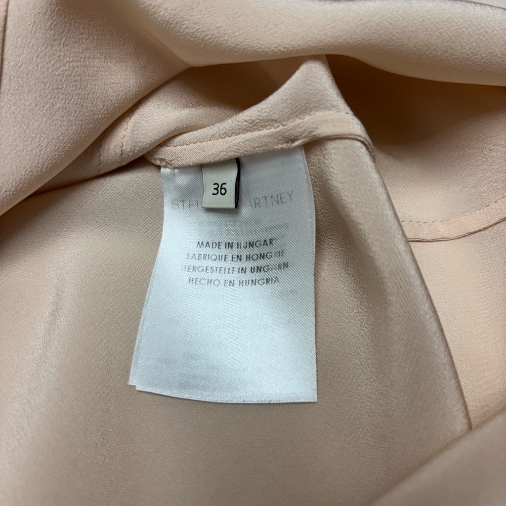 Stella Mccartney Beige Button Down Shirt With Red Collar View 6